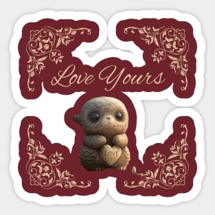 Cute Pet Love Yours Original Design Sticker